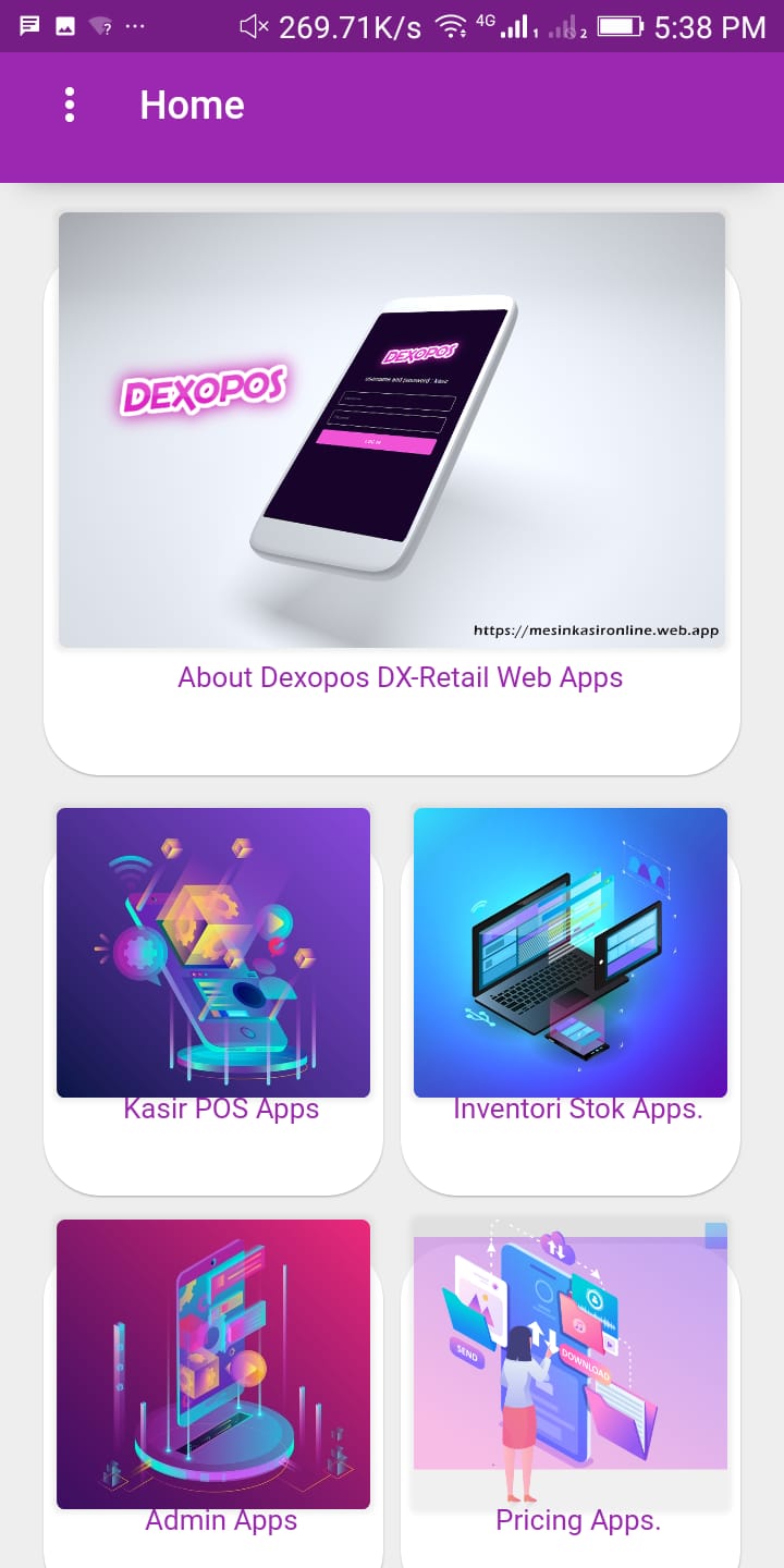 Pembuatan website , aplikasi kasir toko,aplikasi restoran cafe ,aplikasi sekolah , dan aplikasi android app bundle.
